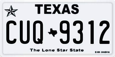 TX license plate CUQ9312