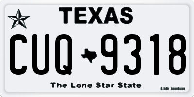 TX license plate CUQ9318