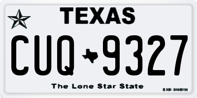 TX license plate CUQ9327