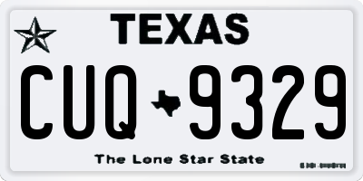 TX license plate CUQ9329