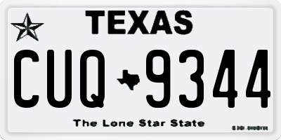 TX license plate CUQ9344