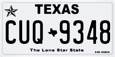 TX license plate CUQ9348