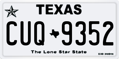TX license plate CUQ9352