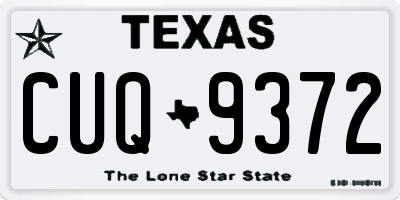 TX license plate CUQ9372