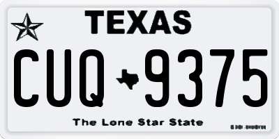 TX license plate CUQ9375