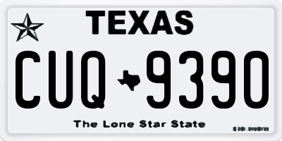 TX license plate CUQ9390