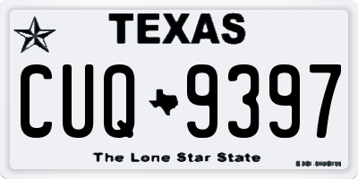 TX license plate CUQ9397