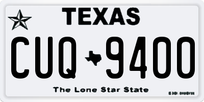 TX license plate CUQ9400