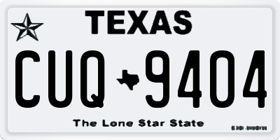 TX license plate CUQ9404
