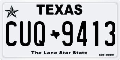 TX license plate CUQ9413