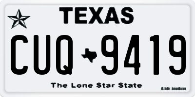 TX license plate CUQ9419