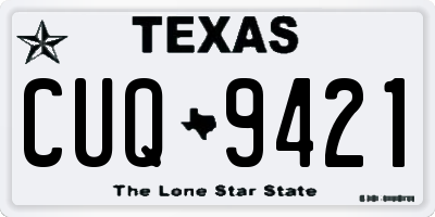 TX license plate CUQ9421