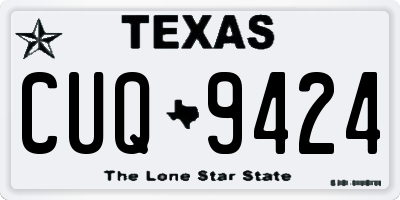 TX license plate CUQ9424