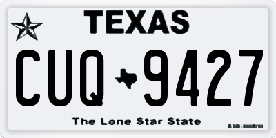 TX license plate CUQ9427