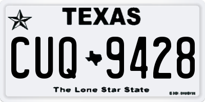 TX license plate CUQ9428
