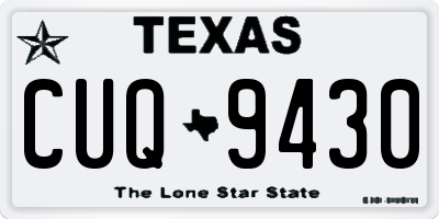 TX license plate CUQ9430