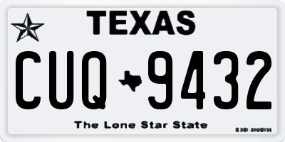 TX license plate CUQ9432