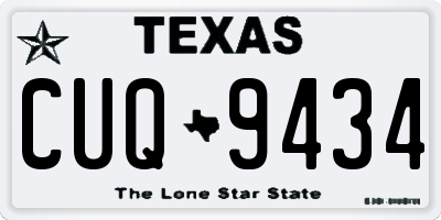 TX license plate CUQ9434