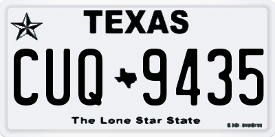 TX license plate CUQ9435