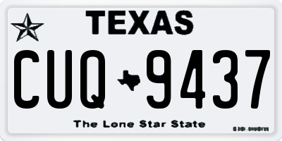 TX license plate CUQ9437
