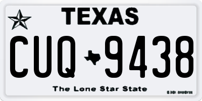 TX license plate CUQ9438