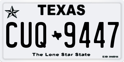 TX license plate CUQ9447
