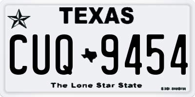 TX license plate CUQ9454