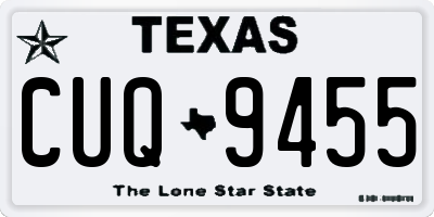 TX license plate CUQ9455