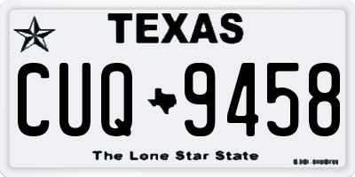TX license plate CUQ9458