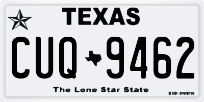 TX license plate CUQ9462