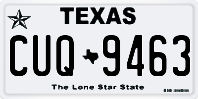 TX license plate CUQ9463