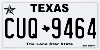 TX license plate CUQ9464