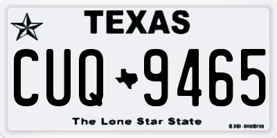 TX license plate CUQ9465