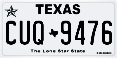 TX license plate CUQ9476