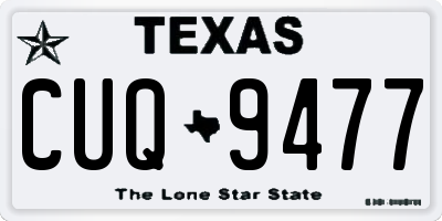 TX license plate CUQ9477