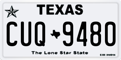 TX license plate CUQ9480