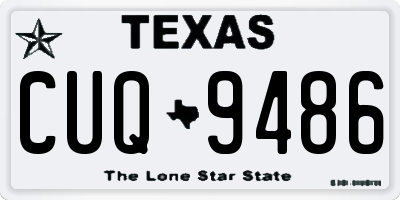 TX license plate CUQ9486