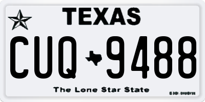 TX license plate CUQ9488