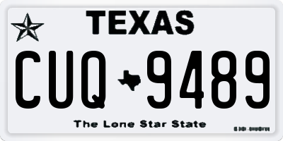 TX license plate CUQ9489