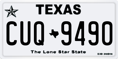 TX license plate CUQ9490