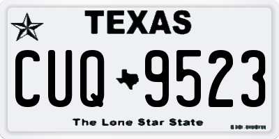 TX license plate CUQ9523