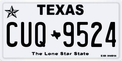 TX license plate CUQ9524