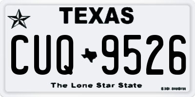 TX license plate CUQ9526