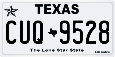 TX license plate CUQ9528