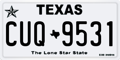 TX license plate CUQ9531
