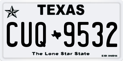 TX license plate CUQ9532