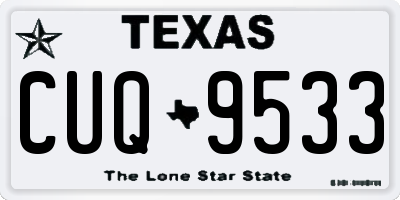 TX license plate CUQ9533