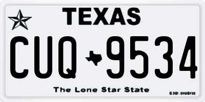 TX license plate CUQ9534