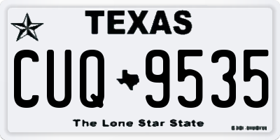 TX license plate CUQ9535