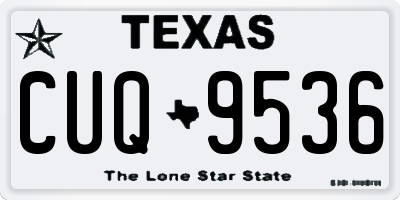 TX license plate CUQ9536